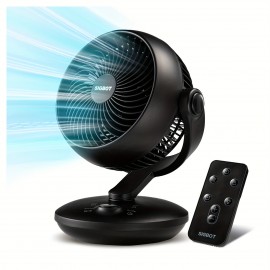 Desk Fan for Bedroom with Remote, 25dB Ultra Quiet Table Fan, High Velocity Cooling for Office.3 Modes, 8 Speeds, 9H Timer, Automatic Oscillation Fan