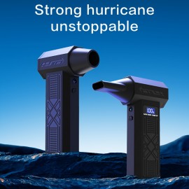 Multifunctional Portable Cooling Fan, High-Speed Turbojet Fan - 4-Speed Adjustable, Includes multiple accessories, digital battery indicator, USB-C Rechargeable - Suitable for Personal Cooling, Car Snow Removal, Dust Blowing, and Vehicle Cleaning., Fan with Cooling Effect, Rechargeable Handheld Fan, Waist Cooling Fan, Compact Design, Efficient Airflow, Durable Construction, Outdoor Enthusiasts, Office Workers