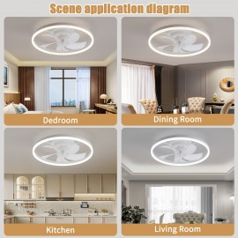 Modern embedded bladeless ceiling fan, 19.7-inch with light and remote control, dimmable 6-speed thin ceiling fan, 3000K-6500KLED fan light, suitable for bedrooms, dining rooms, and living rooms, Dining Room Fan, Home Air Circulation, Sleek Ceiling Fixture, Contemporary Lighting, Energyefficient Fan, Quiet Operation, Dimmable Lighting, Remotecontrolled Fan, Interior Designers, Home Decorators, Low Profile Ceiling Fan With Light, Ceiling Fan With Light And Remote Control,