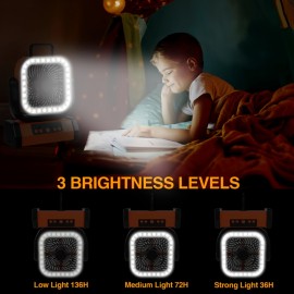 [Battery-Powered LED Cooler Fan] Cold Sky Battery-Powered with LED Light, Large Capacity Battery, 4-Speed Desktop Camping Cooler Dual Motor Portable Outdoor Wind Machine for Power Outages & Construction Sites, Construction Site Ventilation, Emergency Cooling Solution, Dual Motor Portable Fan, Desktop Air Circulator, Camping Gear Aesthetic, Industrial Utility Look, Quality Dual Motors, Sturdy Construction, Construction Workers, Emergency Prepared