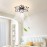 [Modern Ceiling Fan] Modern 1pc Recessed Ceiling Fan with LED Lights | 3-Color Lighting, Minimalist Design, Perfect for Living Room, Bedroom, Kitchen, Office Buildings, Cafe, Restaurants, Hotels - Hardwired, Includes Installation Hardware