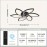 [6-Speed LED Ceiling Fan] 3-Color Dimmable Modern Flower-Shaped LED Ceiling Fan with Light and Remote Control | 6-Speed Adjustable, Detachable Acrylic Shade, One-Click Switch for Reverse Rotation | Ideal for Living Room, Bedroom, Kitchen, Garage, and Commercial Spaces