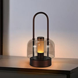 [Vintage Table Lamp] Vintage Table Lamp with Touch Control, USB-Powered Cordless Desk Light, Dimmable Bedside Lighting with Warm White/Neutral/cool Daylight, Portable Vintage Lighting for Living Room, Office, Bedroom - Ideal Gift for Christmas, Valentine's, Housewarming - Compatible with USB-Ports (No Adapter Needed), Classic Decor, Highquality Build, Office Workers