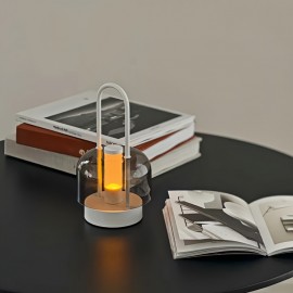 [Vintage Table Lamp] Vintage Table Lamp with Touch Control, USB-Powered Cordless Desk Light, Dimmable Bedside Lighting with Warm White/Neutral/cool Daylight, Portable Vintage Lighting for Living Room, Office, Bedroom - Ideal Gift for Christmas, Valentine's, Housewarming - Compatible with USB-Ports (No Adapter Needed), Classic Decor, Highquality Build, Office Workers