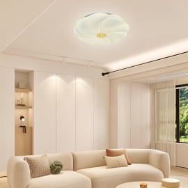 [Modern LED Ceiling Light] Modern Minimalist LED White Cloud Petal Round Ceiling Light | For Office, Bedroom, Living Room, Dining Room, Hallway, Cloakroom - Ceiling Light Shade, Chandelier, Lamp
