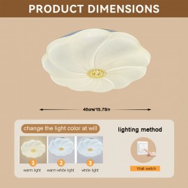 [Modern LED Ceiling Light] Modern Minimalist LED White Cloud Petal Round Ceiling Light | For Office, Bedroom, Living Room, Dining Room, Hallway, Cloakroom - Ceiling Light Shade, Chandelier, Lamp