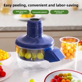Rechargeable Electric Grape Peeler, Tomato and Garlic Slicer - Automatic Fruit & Vegetable Cutter with One-Touch Operation, No Manual Peeling Needed, Compact Design for Home, Cafe or Bakery Use – Ideal Kitchen Tool for Quick Cooking/Commercial Purposes. Perfect Christmas gift to home chefs, professional cooks, cooking enthusiasts as a modern kitchen gadget,  Quick Cooking Tool, Automatic Vegetable Cutter, Tomato Slicer Gadget, Modern Kitchen Tool, Square Kitchen Gadget,