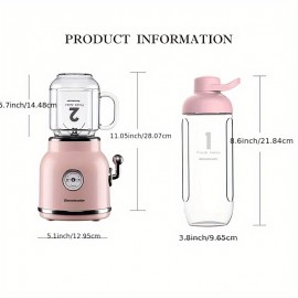 Homeleader Smoothie Blender Maker, Personal Blender For Shakes And Smoothies With 20.3 Oz Tritan BPA-Free Travel Cup And Lid, Green, Juicer Machine