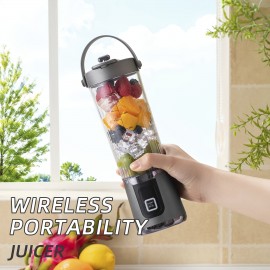 [USB Rechargeable Juicer] Senbowe USB Rechargeable Portable Juicer, Compact Blender, 500ml, Equipped with 10 Blades, Graduated Cup, Food Grade Abs, Easy to Clean Detachable Design, Dual Mode Of Smoothie And Fresh Juice, Convenient to Replenish Nutrients Anytime, Anywhere