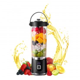 [USB Rechargeable Juicer] Senbowe USB Rechargeable Portable Juicer, Compact Blender, 500ml, Equipped with 10 Blades, Graduated Cup, Food Grade Abs, Easy to Clean Detachable Design, Dual Mode Of Smoothie And Fresh Juice, Convenient to Replenish Nutrients Anytime, Anywhere