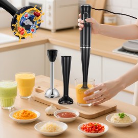 110V 400w Multifunctional Electric 2-Speed HandHeld Food Stick Blender with SUS304 2-leaf Blades, Immersion Hand Blender for Kitchen, Electric Hand Mixer for Soup Smoothie Sauces Food Milkshake Puree, Compact Kitchen Appliance, Versatile Kitchen Tool
