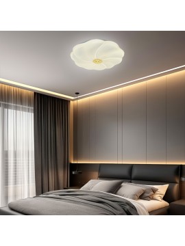 [Modern LED Ceiling Light] Modern Minimalist LED White Cloud Petal Round Ceiling Light | For Office, Bedroom, Living Room, Dining Room, Hallway, Cloakroom - Ceiling Light Shade, Chandelier, Lamp
