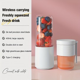 Portable Electric Juicer Blender Cup, Featuring a Wireless Rechargeable Mini Juice Blender with 6 Dual Blades, Easy to Clean, Suitable for Smoothies, Vegetables, And Fruits, Ideal for a Green And Healthy Kitchen Juicer, Bottle Blender Portable, Portable Smoothie Maker, Juicing Bottle, Juicer Machine, Blender For Kitchen, Portable/mini/mixer Blender, Smoothie Blender, Electric Mixer