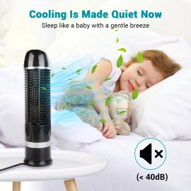 Quiet Tower Fan with 3 Speed Settings - 16