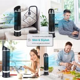 Quiet Tower Fan with 3 Speed Settings - 16