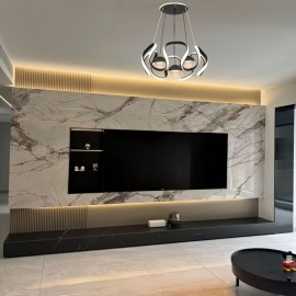 1pc of modern minimalist design, black/Golden color, LED three-color changing light fixture, suitable for bedrooms, living rooms, dining rooms, study rooms, etc. This product does not come with wall switches and remote controls.