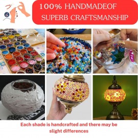 Handmade Moroccan Turkish Mosaic Table Lamp with - Glass Shade & Vintage Bronze Base - 3-Color Adjustable (/Green/Yellow) Arabic Lantern Light for Bedside, Living Room, Cafe - Bulb Included, Easy Assembly, Powder-Coated Finish, Large Table Lamp, Floor Lamps For Living Room, Table Lamp For Bedroom, Lamp Side Table, Turkish Lamp, Cordless Table Lamp, Bedside Table Lamp, Modern Table Lamp, Table Lamps For Living Room