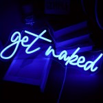 Get Naked Neon, Alphabet USB Powered Neon, Dimmable LED Neon, 10 Level Dimming, 5V USB Powered, Room, Home, Bar Art Wall Decor, Party, Window, Living Room, Decorative Gift (Blue)