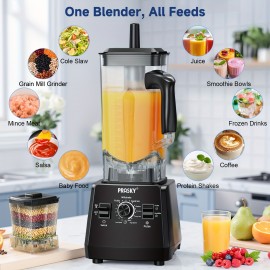 Food Processor for Kitchen, Smoothies Blender And Grinder Combo, 101oz. 2 Containers Full-Size Blender with 1000W Powerful Motor, Total Crushing Technology - Smoothies, Ice Slushie & Shakes, Smoothie Maker, Compact Design, Reliable Performance