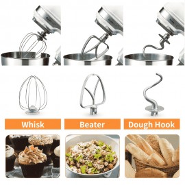 Geek Chef 4.8QT Stand Mixer 12 Speeds Tilt Head with Dough Hook Whisk Beater Bowl Rotary Knob for Home Kitchen