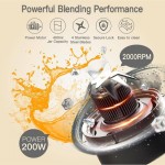 Personal Blender with 14oz Glass Jar & 4 Stainless Steel Blades - 20000 RPM Powerful Motor, BPA-Free Retro Portable Cordless Blender (Battery-Powered, Non-) for Smoothies, Shakes, Juices - Lightweight Pink Kitchen Blender with Ergonomic Handle