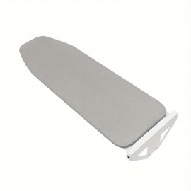 Modern Foldable Wall-Mounted Rotating Ironing Board with 160° Swivel & Adjustable Height - Space-Saving Design, Heavy-Duty High-Temperature Resistant Surface, Internal Lever Stability & Wire Holder - Ideal for Home, Laundry Room, Dorm - Easy Installation, Compact Ironing Board for Small Spaces (Gray) - Ideal for Right/Left-Handed Use, Durable Foam/Felt/Fabric Construction