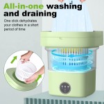 11L Super Large Foldable Mini Washing Machine with 3 Deep Cleaning Modes - Perfect Lazy Essential, Winter Hand-Saver for Delicates Like Youngsters Clothes, Underwear, And Socks, Ideal for Compact Living Spaces Wash More Than 10 Underwear At The Same Time