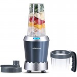 Personal Size 1000W /Plug-in Smoothie Blender Pro with 24oz to-Go Cup - High-Speed Blender for Smoothies, Protein Shakes, Food Prep, Portable Blending Machine, Compatible with /Outlet Power (Gray)
